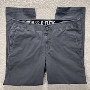 Dixxon B-Flex Pants Chino Men's 38x30 (Actual 37x29) Gray Soft‎ Stretch Workwear